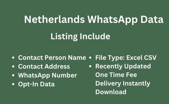 荷兰 WhatsApp 数据