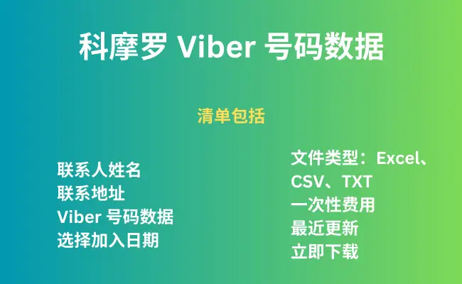 科摩罗 Viber 号码数据