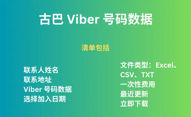 古巴 Viber 号码数据