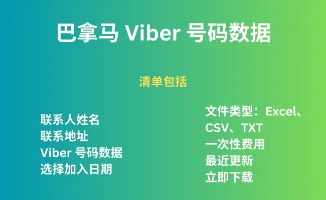 巴拿马 Viber 号码数据